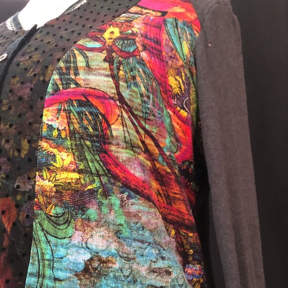 Unique French Design J.J. Garella Elegant & Colourful Cardigan: Size S/M - Picture 3 of 16